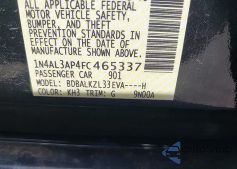 2015 Nissan Altima 2.5 Sv z USA, uszkodzony, nr VIN 1N4AL3AP4FC465337